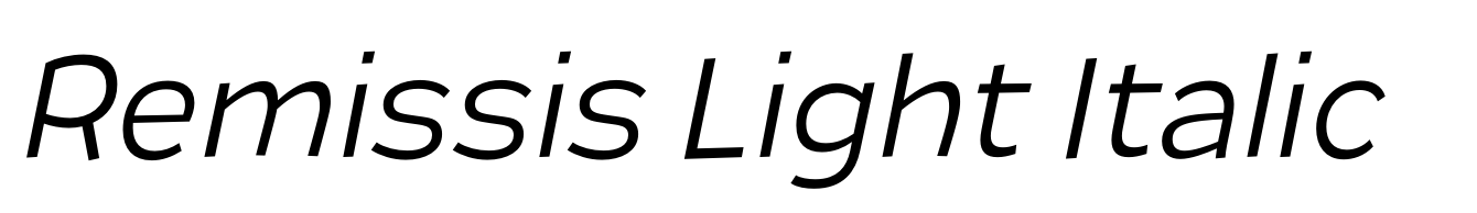 Remissis Light Italic